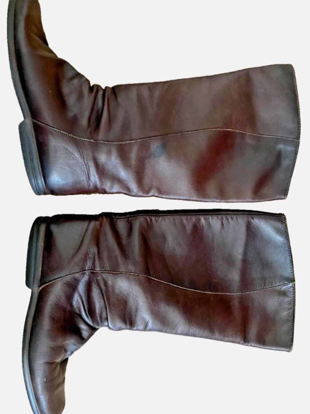 Vtg 90s Santana Canada Brown Leather High Boots
